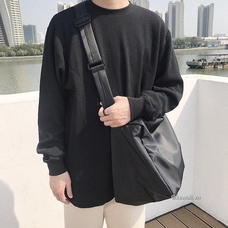 [Có sẵn] DAILY CROSSBAG - TÚI ĐEO CHÉO VẢI DÙ trượt nước 2 lớp Kawaii.vn  (Ảnh thật shop tự chụp.)