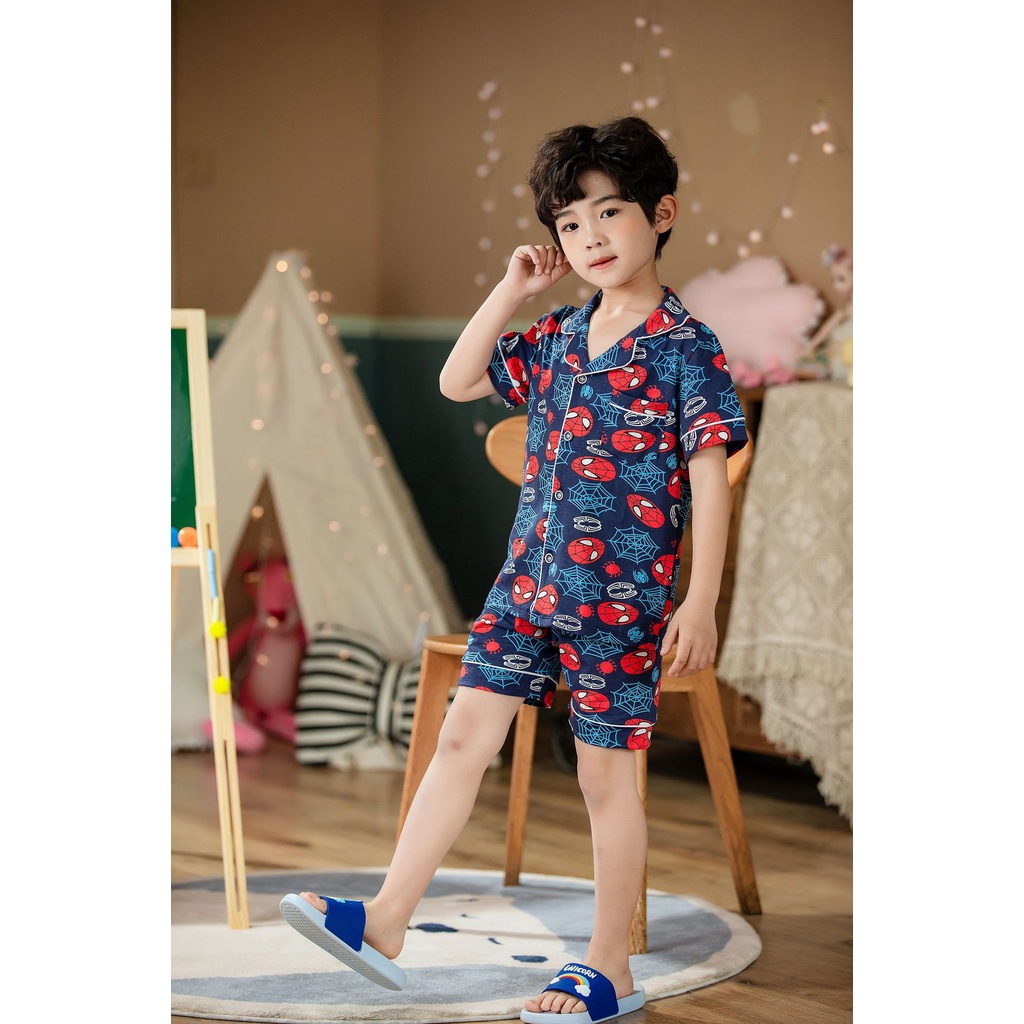 (chọn mẫu BT 9-16kg) bộ cotton Pijama Kaikai xuất hàn cho bé trai