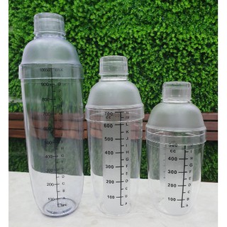 Bình lắc nhựa vạch đen 350ml 530ml 700ml 1000ml