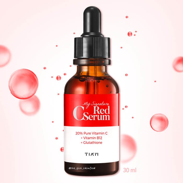 tinh chất làm trắng da red c serum - TẶNG KÈM 1 MIẾNG NẠ VITAL GELIC VITAMIN C