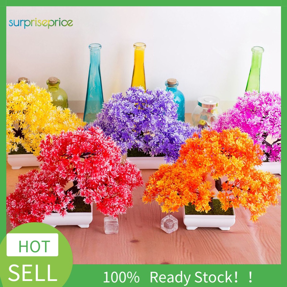 Chậu cây bonsai nhân tạo diy dùng trang trí bàn làm việc/ buổi tiệc/ nhà ở/ khách sạn