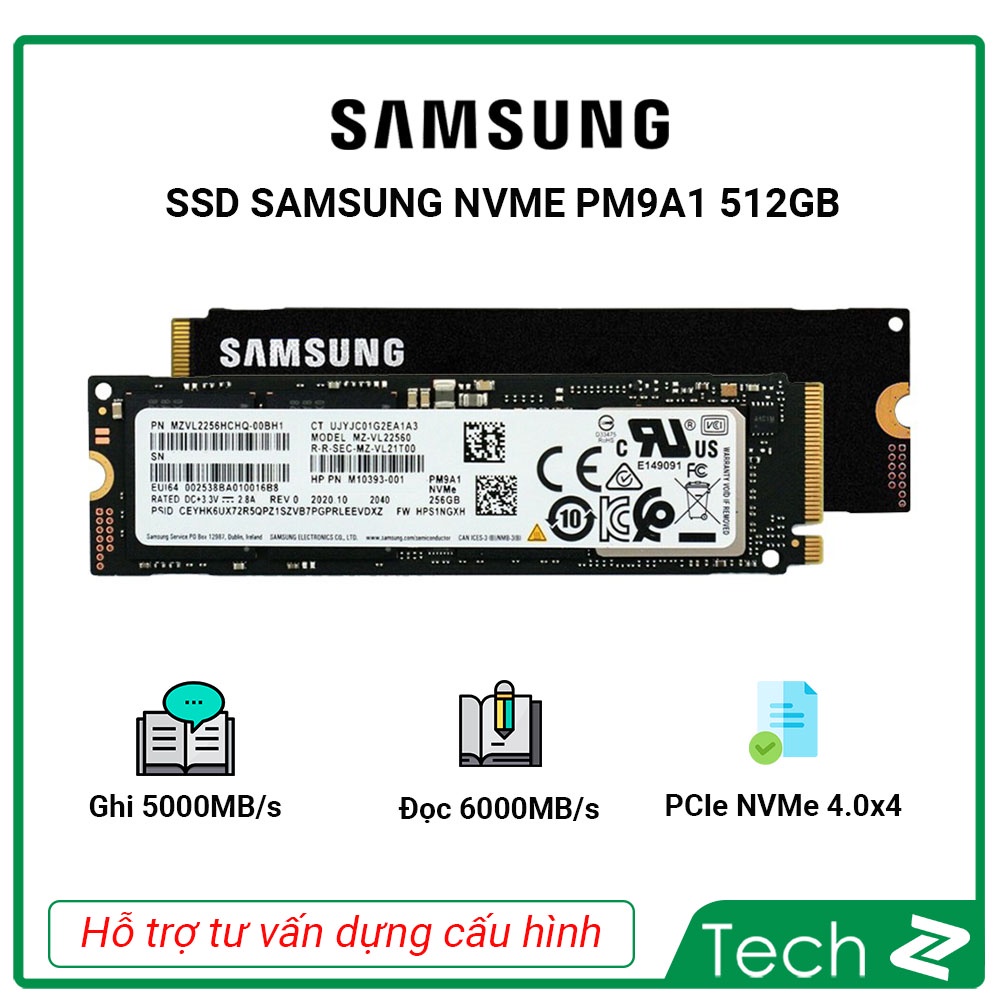 Ổ Cứng SSD Samsung NVMe PM9A1 M.2 PCIe Gen4 x4 512GB
