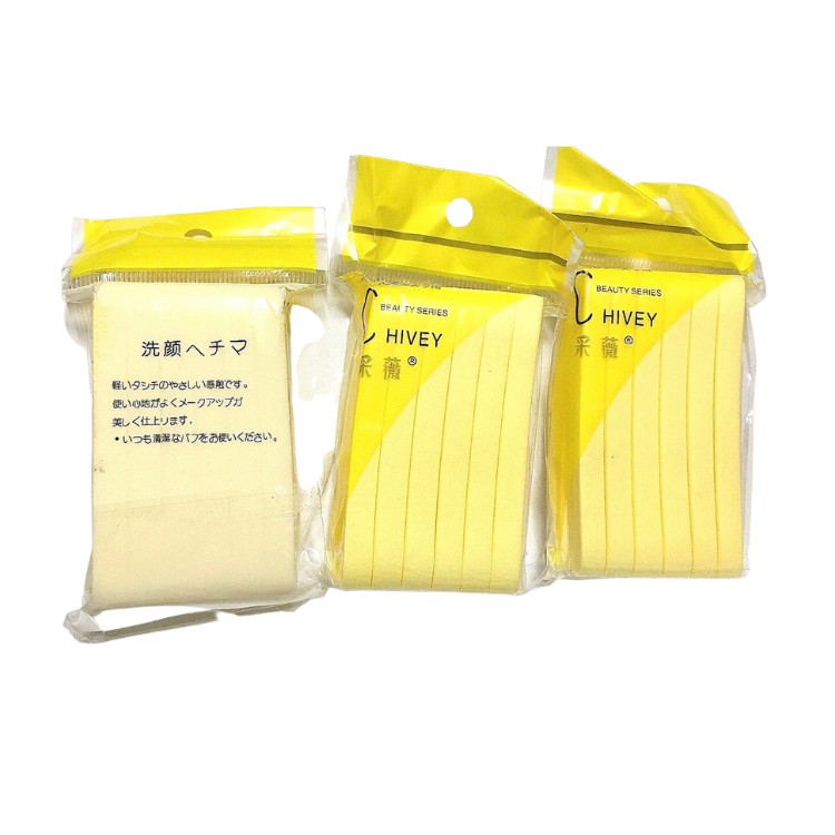 (Xin đánh giá) Bọt biển - Bông nở -Mút rửa mặt tẩy trang Chivey Nhật bản hàng loại 1 gói 12 miếng dạng Bông mút bọt biển | BigBuy360 - bigbuy360.vn