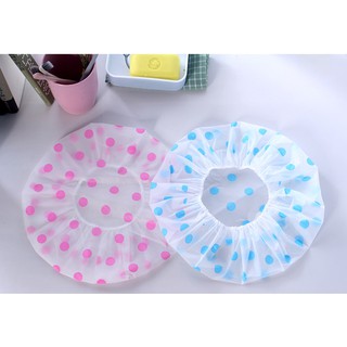 Mũ trùm tóc chống nước khi tắm chấm bi b028