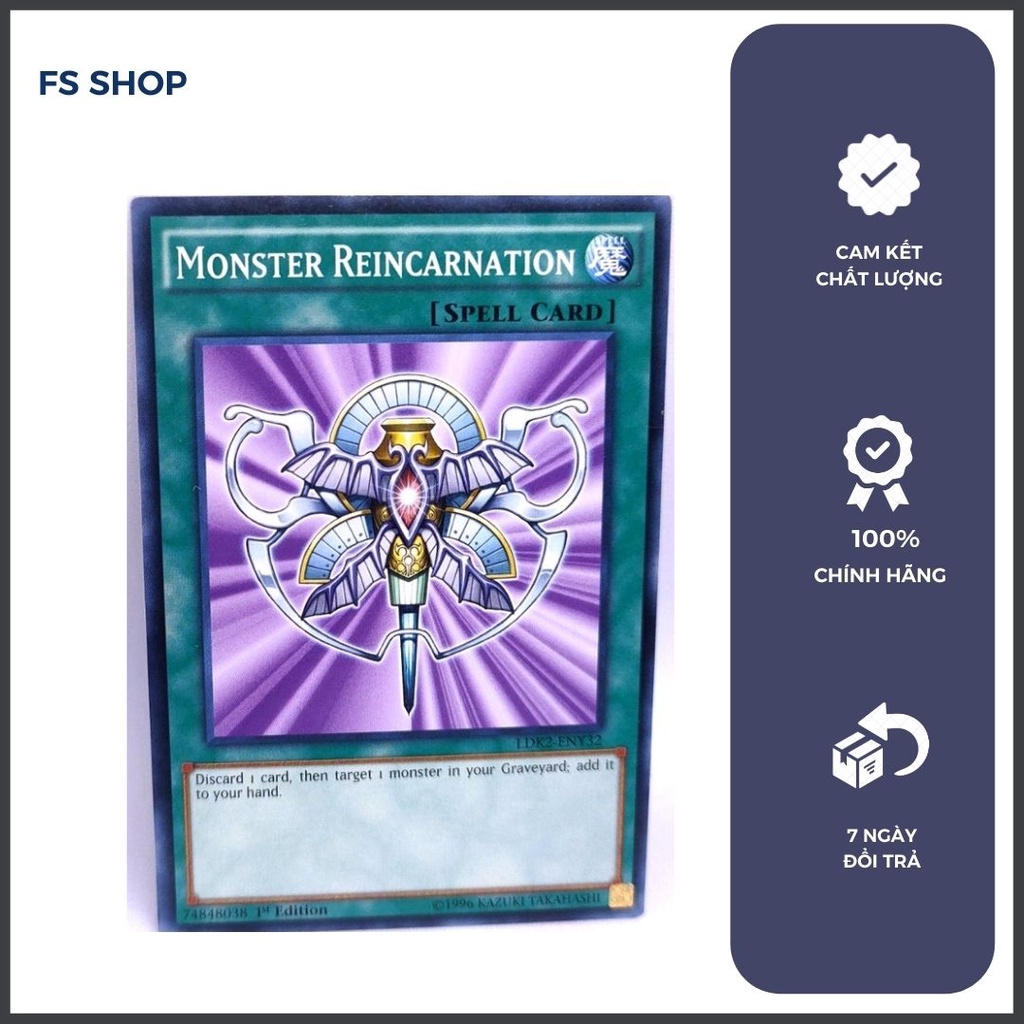 Thẻ bài Yugioh Chính Hãng Monster Reincarnation – Common