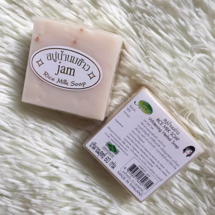 Xà Phòng Cám Gạo [FREESHIP] Xà Phòng Trắng Da Thái Lan Jam Rice Milk Soap (Date: 24 tháng)