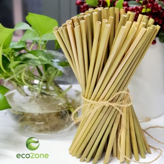 [CÓ BẢO HÀNH] Ống Hút cỏ bàng khô Ecozone - Grass Straws Vietnam tiêu chuẩn xuất khẩu - Hộp 100 ống