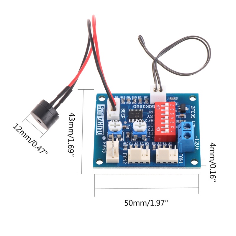 Mô-đun Điều Khiển Tốc Độ Quạt ROX PWM Cảm Biến Báo Động