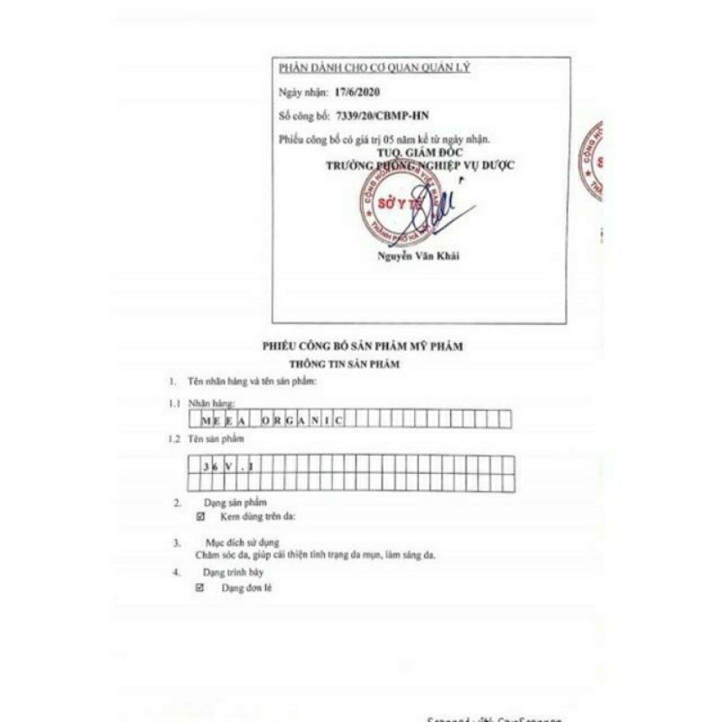 CAO MỤN SÂM ĐỎ 36 VỊ ORANIC 15GR - TẶNG KEM LÀM HỒNG NHŨ HOA