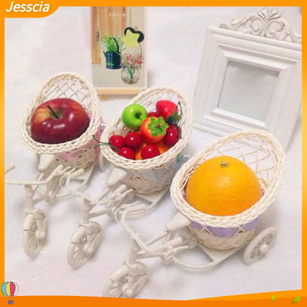 Jessica| Giỏ Hoa Đan Mây Hình Xe Đạp Trang Trí Tiệc Cưới