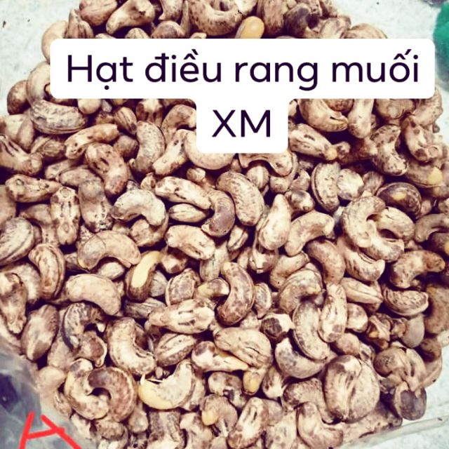 Hạt điều rang muối xuyên mộc(rang củi).đóng gói hút chân không 500gr/bit