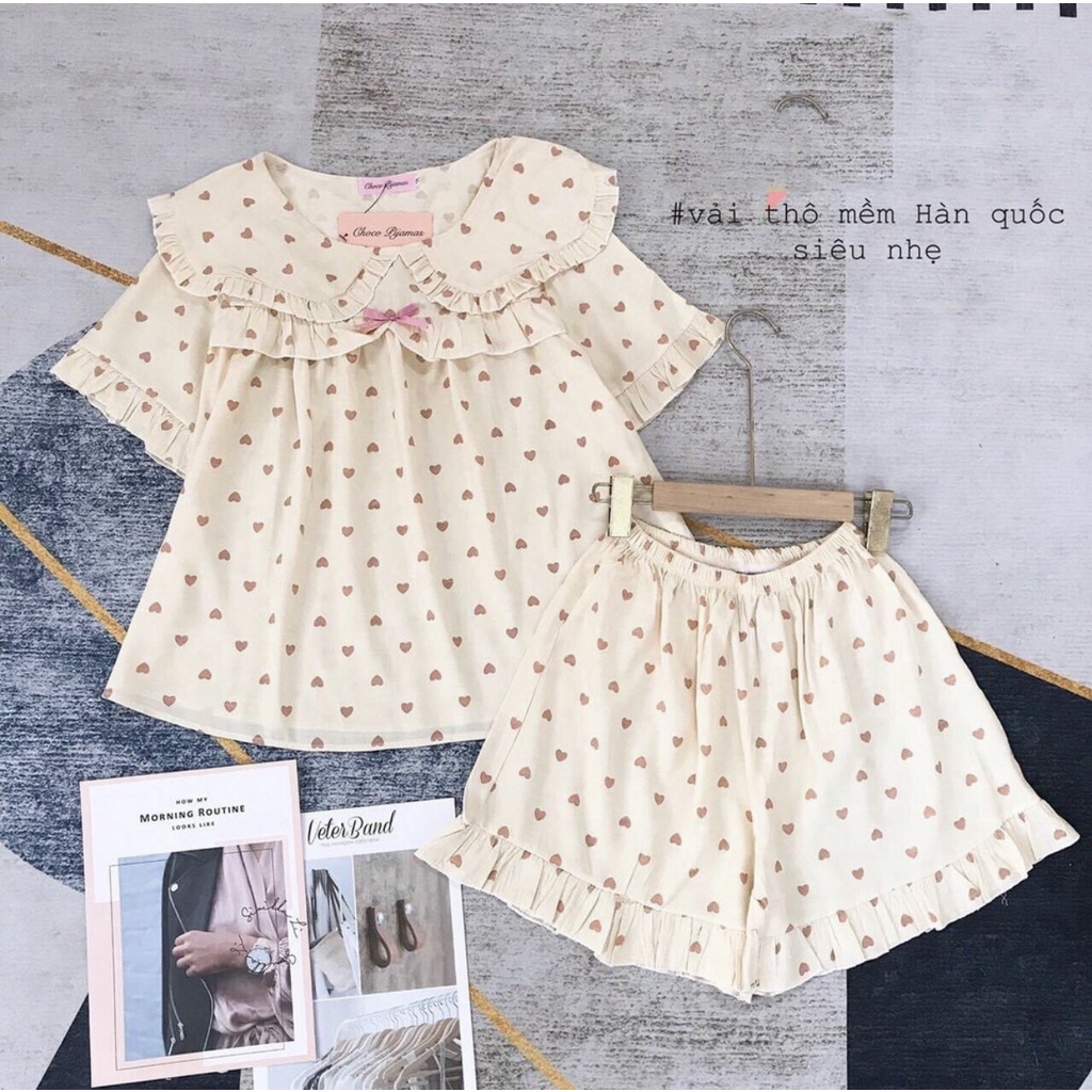 Bộ Bầu Mùa Hè Cộc Tay Ngắn Cổ Sen Chất Vải Thô Mềm Thoáng Mát HN0157 Mama Store99 Freesize Từ 43kg Đến Dưới 70kg