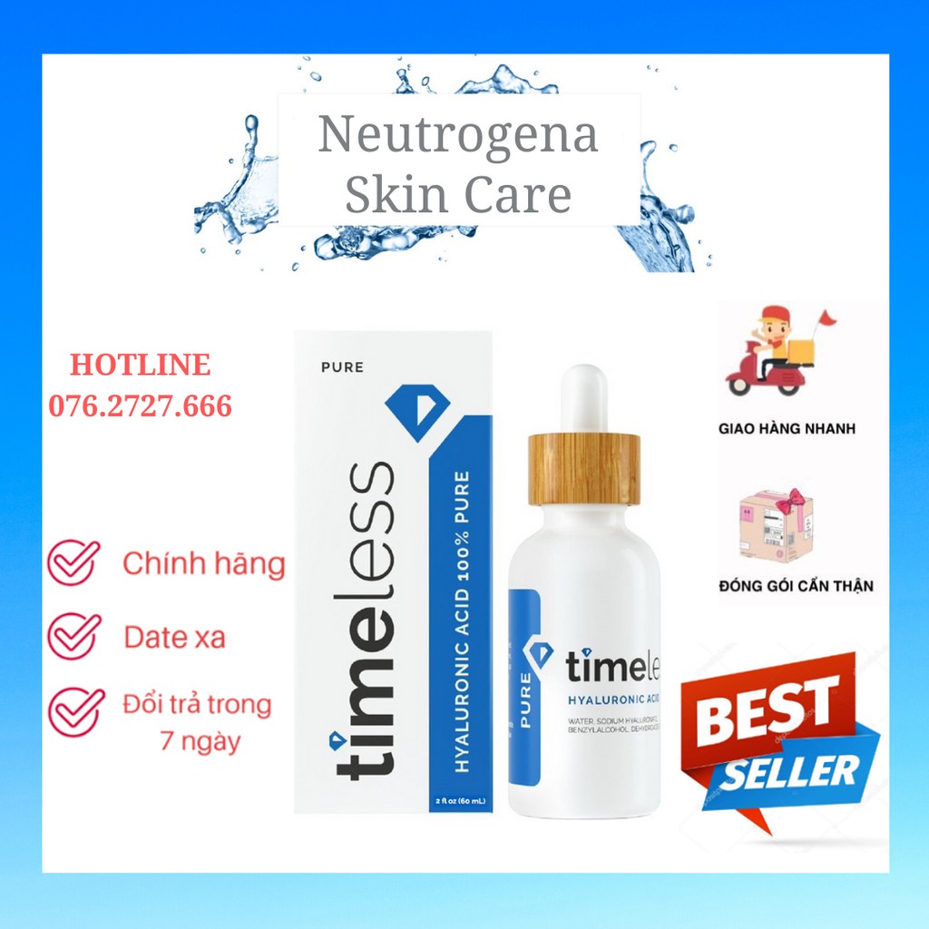 Tinh Chất Cấp Ẩm Serum Timeless Hyaluronic Acid Pure (30ml)