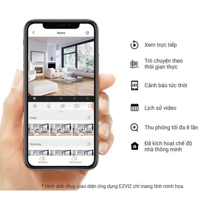 Camera quan sát đàm thoại 2 chiều EZVIZ - độ nét Full HD 1080p | BigBuy360 - bigbuy360.vn