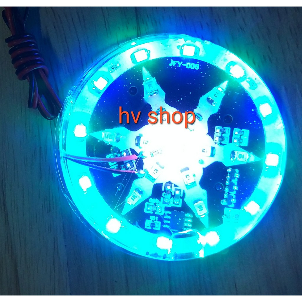 Led dan xe may Đèn Led Miếng Dán Xe Máy ĐƯỜNG KÍNH 6 CM