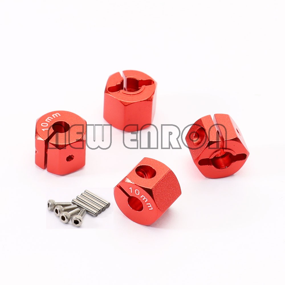 4p Nhôm 12mm Bánh xe Hex Hub Độ dày 10mm hoặc 12mm cho 1/10 RC Crawler Car Axial SCX10 90046 Tamiya MST TRX4 RC4WD Pa