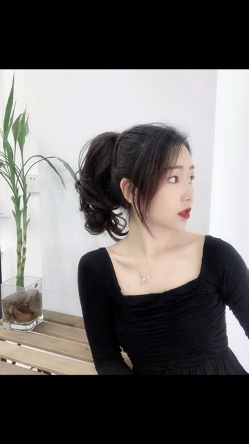 Tóc giả ngoặm xoăn🥰freeship 50k🥰 ngắn nhất, ngang cổ cao cấp- hình thật