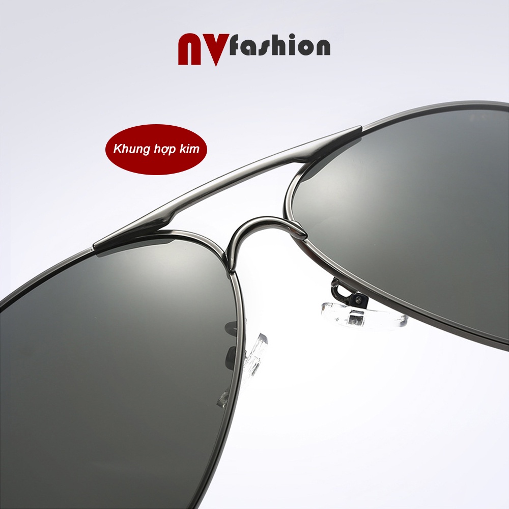 Kính mát nam nữ thời trang NVfashion A8503, tròng phân cực Polarized càng lò xo đàn hồi (nhiều màu)