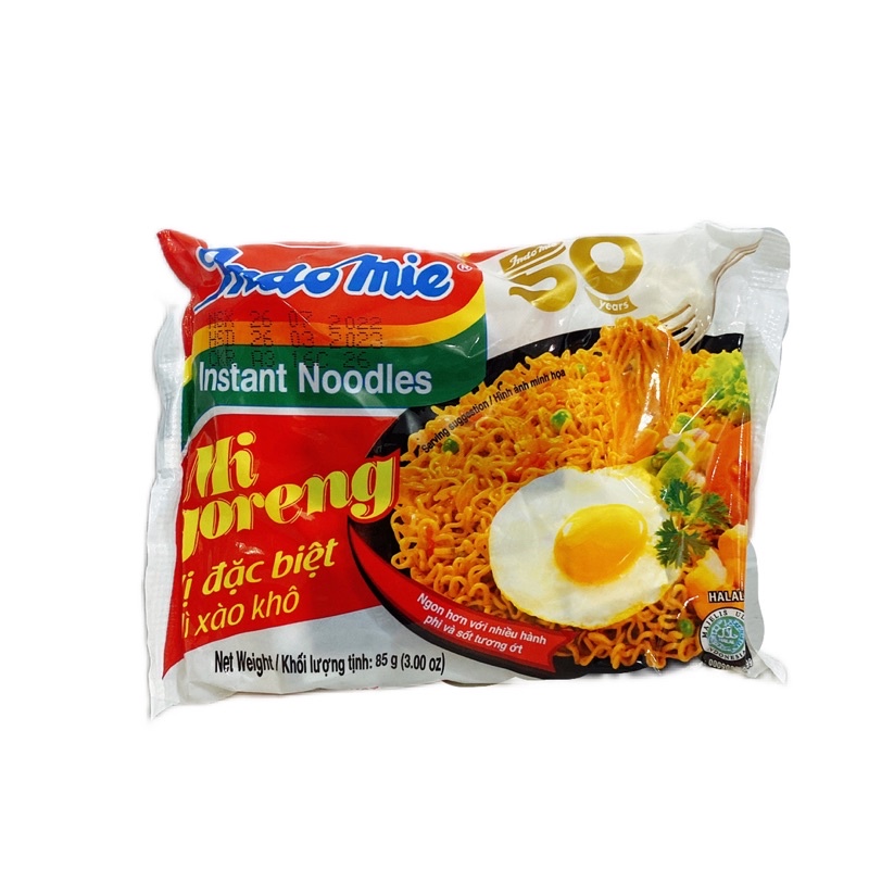 Combo 10 gói  mì sườn xào khô Goreng Indonesia 🇮🇩, Date mới 12 tháng.
