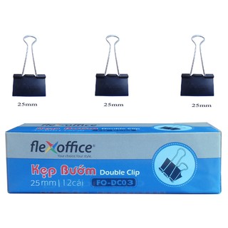 Kẹp bướm Thiên Long nhiều kích cỡ (Hộp 12 kẹp)
