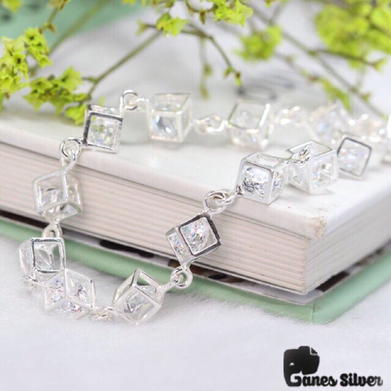 LẮC TAY VÀ MẶT CHỮ H - Trang sức bạc