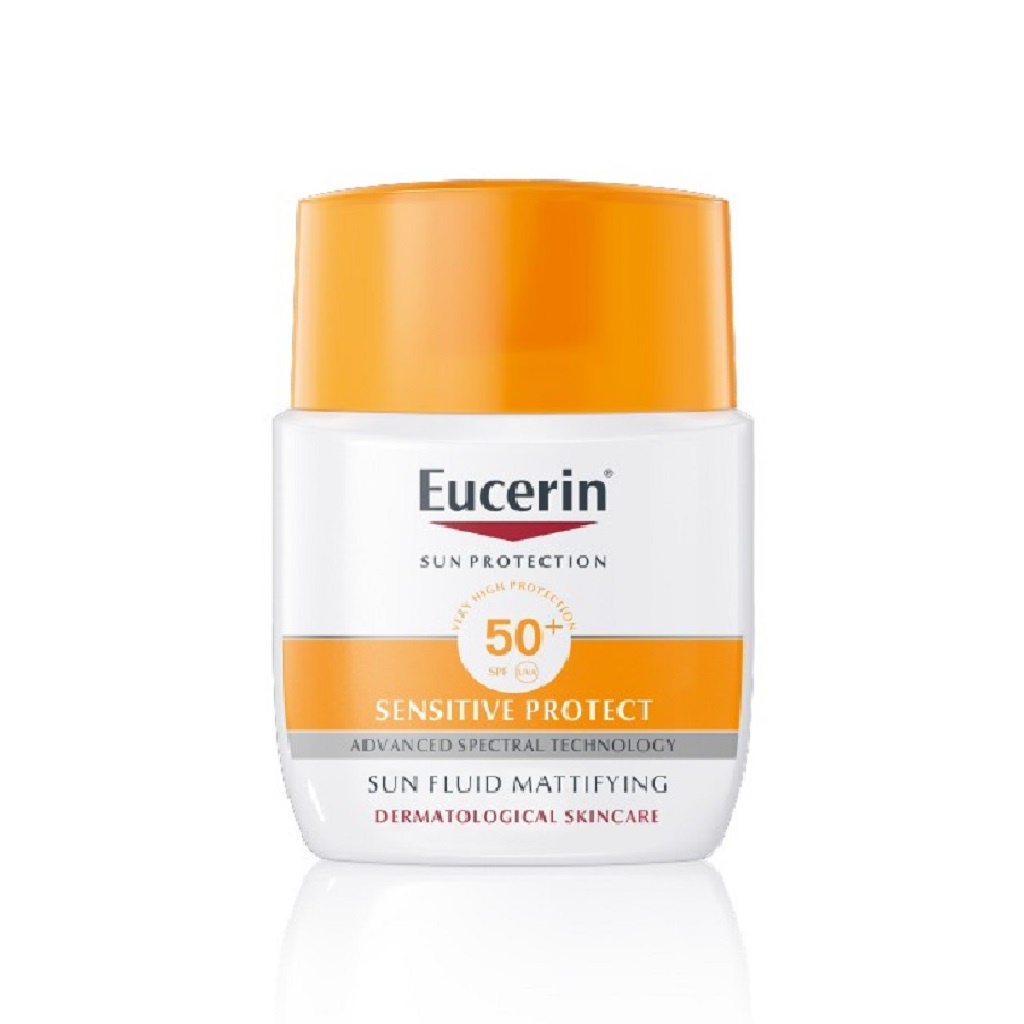 Kem Chống Nắng Không Gây Nhờn Rít Cho Da Thường Và Da Hỗn Hợp Eucerin Sun Fluid Mattifying Face SPF50+ 50ml - 63840