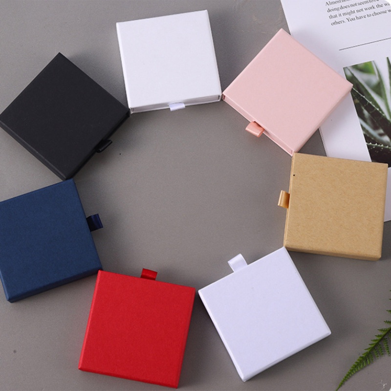 Flgo Hộp Giấy Lập Phương Trưng Bày Trang Sức Vòng Cổ / Bông Tai