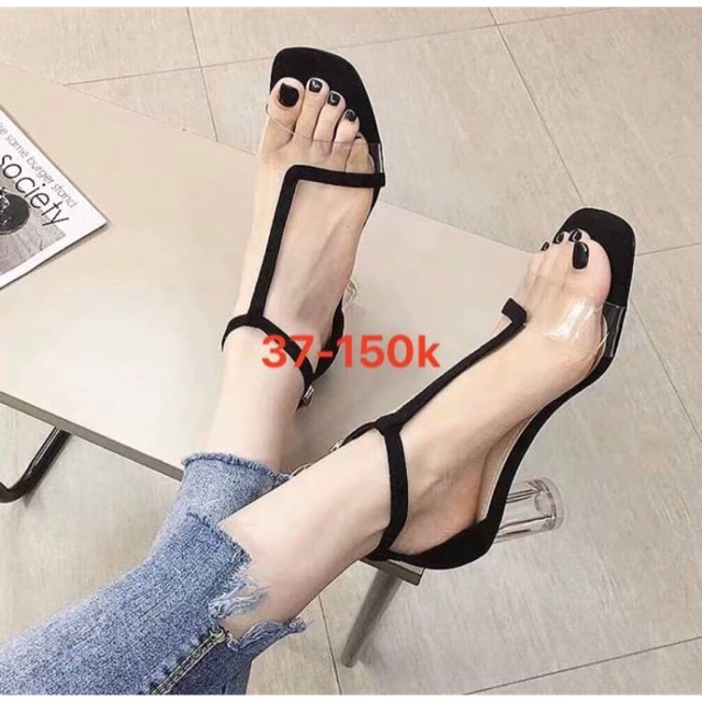 Thanh lý Sandal nữ gót trong size 37