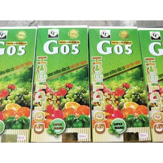 Phân bón lá sinh học cao cấp G05 giá rẻ Hàng chính hiệu goldtech còn nguyên tem chống hàng giả chai 100ml