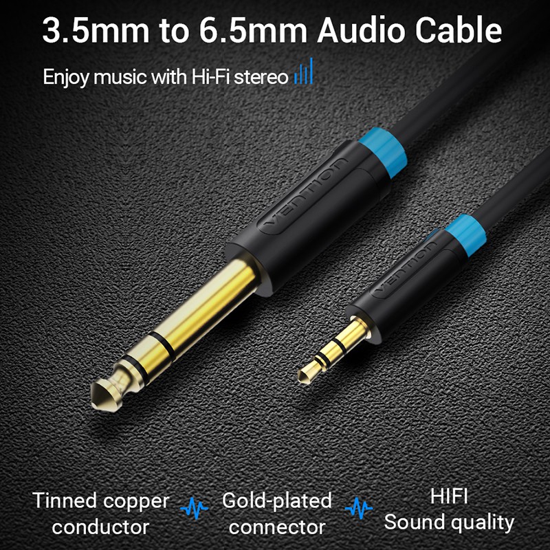 Cáp Âm Thanh VENTION 6.35mm 1 / 4&quot; Sang 3.5mm 1 / 8&quot; Cho Ipod Laptop