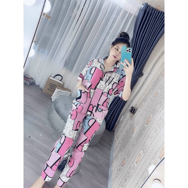 (HCM) SET PIZAMA LỤA THỜI TRANG NỮ - SIÊU XINH , THỜI TRANG TRẺ TRUNG PHONG CÁCH CHO CÁC CHỊ EM , MẶC NHÀ ĐI CHƠI ĐỀU ĐƯ