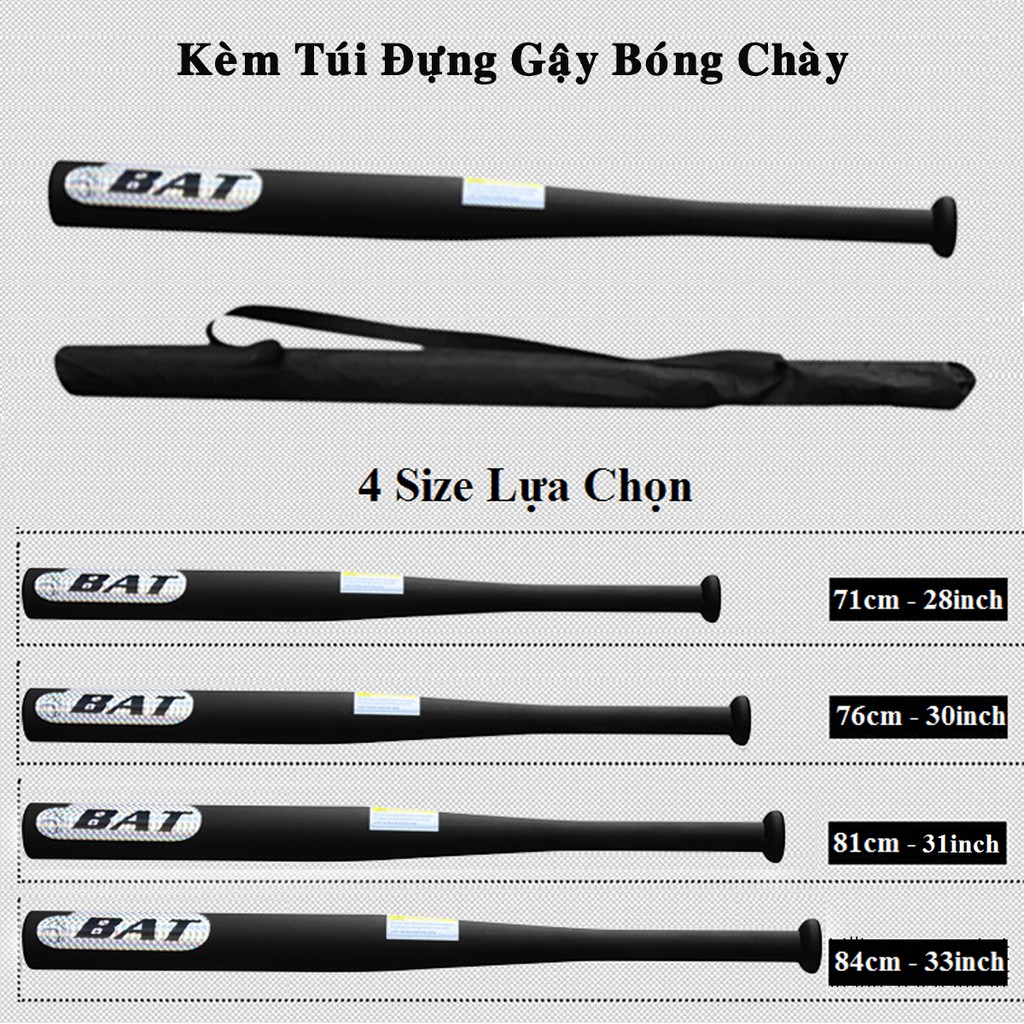 Gậy đánh bóng chày 71cm (28 inch) tập luyện cùng nhau và thi đấu thể thao BAT đúc nhôm, đúc sắt luyện kim chắc chắn .