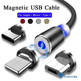 Dây sạc đầu nam châm Micro USB /Type C/Lightning 2A cho iOS/Android