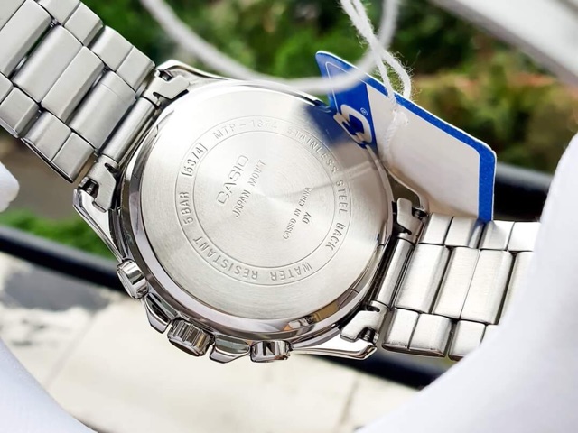 Đồng hồ kim nam dây thép Casio MTP 1374 6 kim thanh lịch