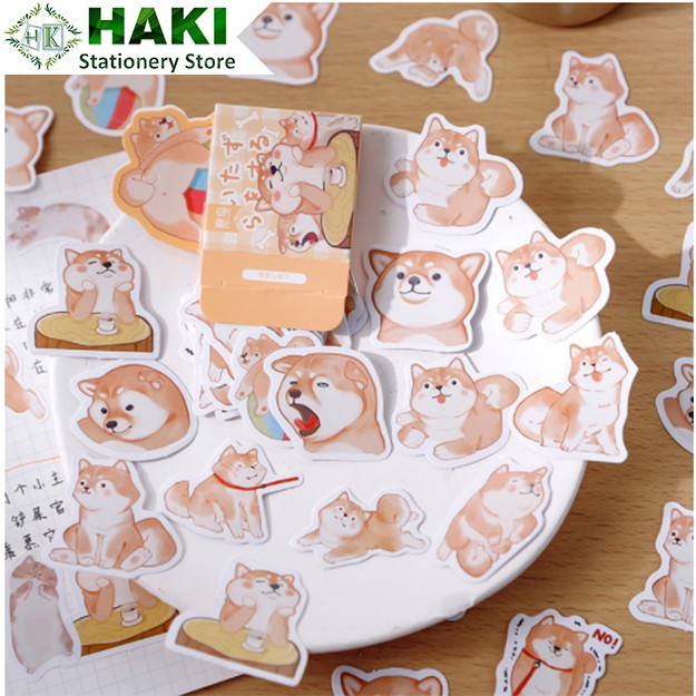 Sticker cute động vật dễ thương HAKI, hình dán cute 45 sticker đáng yêu giá rẻ ST12