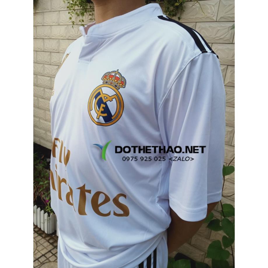 Bộ đồ bóng đá Real Madrid big size to dành cho người mập, quần áo thể thao nam nữ đẹp, đồ đá banh bự cho nam 🥇