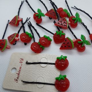 Kẹp tóc hình hoa quả màu đỏ