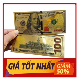 (MẪU MỚI 2022) TIỀN LƯU NIỆM 100 USD MẠ VÀNG PLASTIC MẪU MỚI 3D