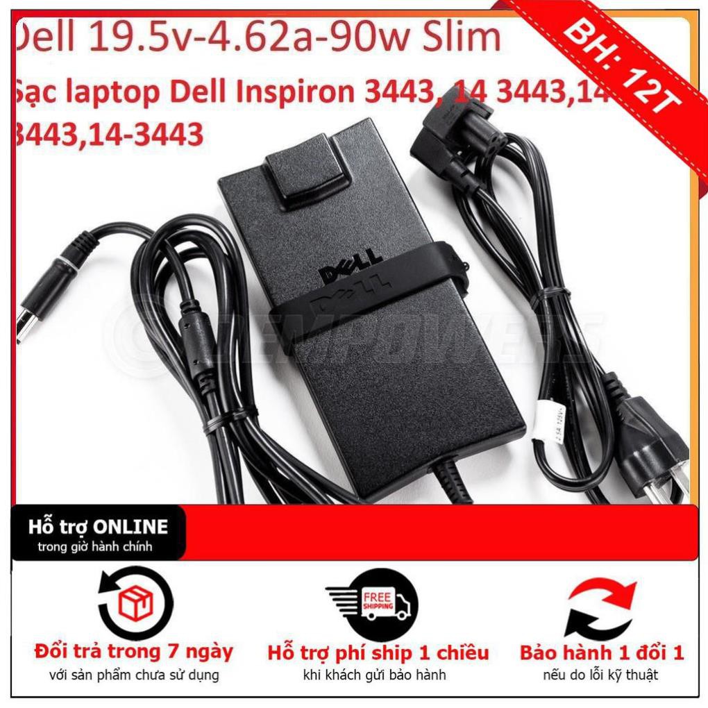 BH12TH ⚡️Sạc laptop Dell Inspiron 3443, 14 3443,14 3000 3443,14-3443 có đèn báo loại tốt