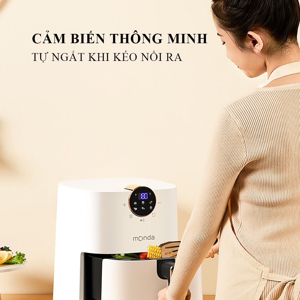 Nồi chiên không dầu điện tử, nồi chiên không dầu đa chức năng dung tích lớn chống dính, siêu tiết kiệm điện Bảo hành 2 n