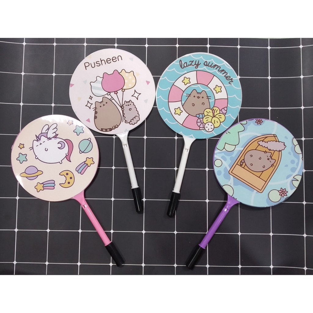 Bút quạt pusheen BQI3 bút bi mực bút cute bút dễ thương