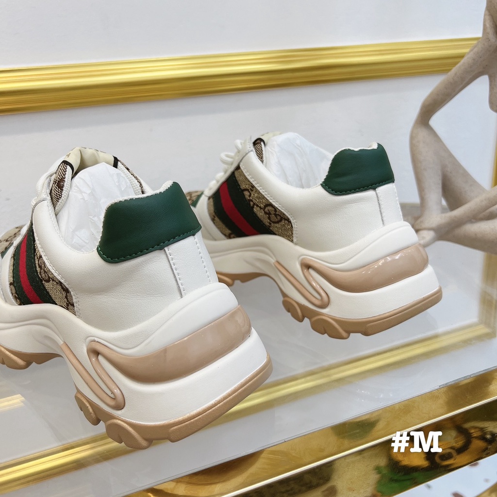 Giầy thể thao nữ đế nâu họa tiết đẹp và chất nâng đế cao Hàng cao cấp full box