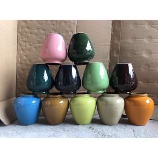 Lu uống bia bằng gốm