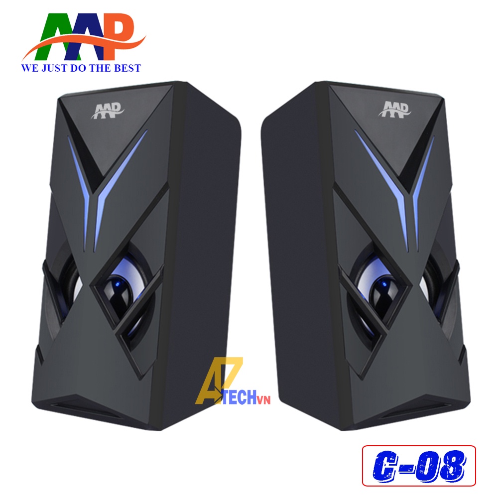 Loa máy tính, vi tính, laptop AAP C08 chính hãng bảo hành 6 tháng 1 đổi 1 nghe nhạc cực hay