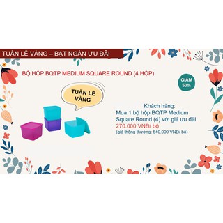 Bộ hộp bảo quản thực phẩm Medium Summer Fresh (4 hộp)