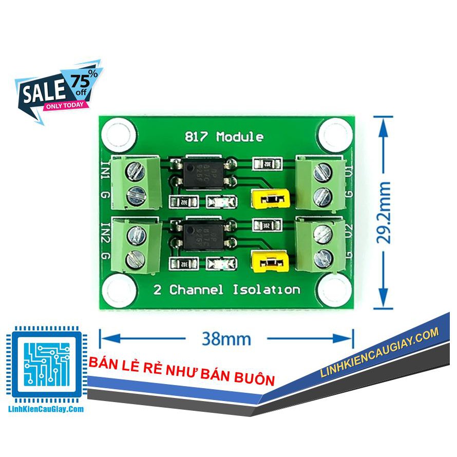 Module Opto Cách Ly 2 Kênh PC817