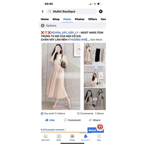 CHÂN VÁY DẬP LY THẦN THÁNH MULLET