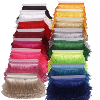 Dải Dây Tua Rua 10Yards Màu Đen Bằng Lụa Dùng Trang Trí Rèm Cửa / Đầm / Trang Sức Diy