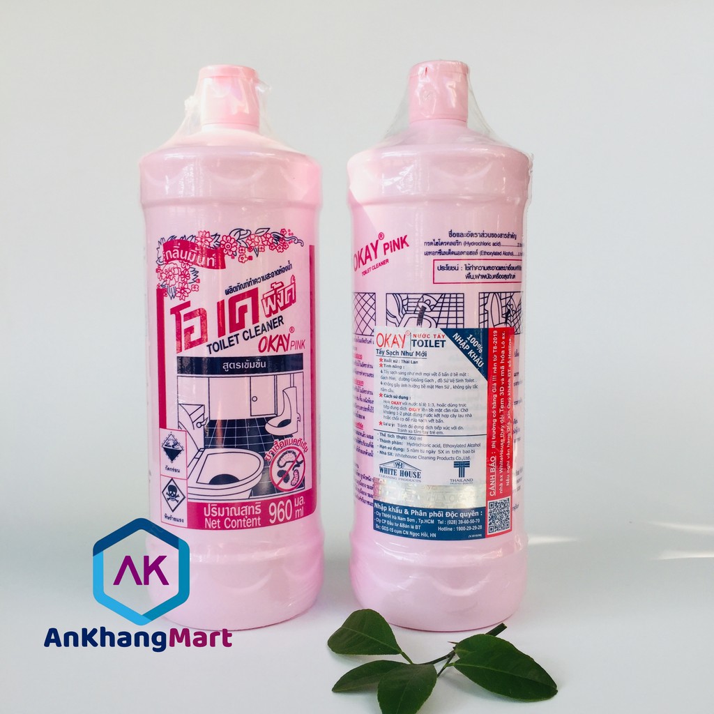 Nước Tẩy Toilet Okay Pink/ Okay Cleanser Mint 960ml - Thái Lan