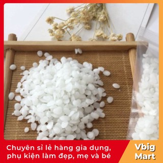 VB01 Sáp ong trắng DẠNG VIÊN, LÀM NẾN, LÀM SON (Bee Wax) nguyên liệu cho SP làm đẹp da mặt Vbig Mart